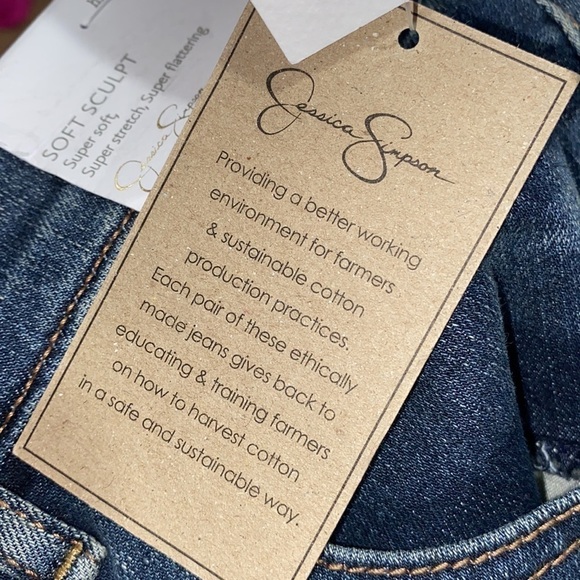 Jessica Simpson shorts Ventura high waist 16 distressed frayed denim jean NEW - Picture 7 of 8